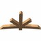 Ekena Millwork Alberta Smooth Timber Gable Bracket, Western Red Cedar, 72"W x 39"H x 5 1/2"D x 5 1/2"F, 13/12 Pitch GBW072X39X0606ALB00SWR - alternate 4